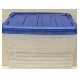 10 Pack - Iris Buckle Up Storage Box 12.9 Quart Clear 4 Count