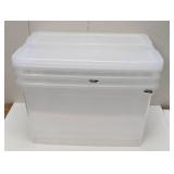 3 Pack Sterilite 66qt ClearView Latch Box Clear with Purple Latches: Plastic Storage Container, Lidded & Stackable