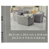 Set of 6 Lifetime Brands Storage Baskets - Gray