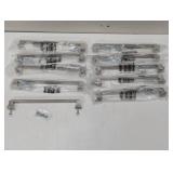 8 Inch Octa Series Modern Brushed Nickel Cabinet HandlePull - 10 Pack