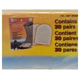 Adhesive Toe Warmers 5 Hours of Heat 30 Pairs, White