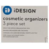 iDesign Cosmetic Office Organizer with Carousel Clear 3 Piece Set