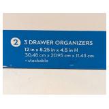 iDesign Cosmetic Office Organizer with Carousel Clear 3 Piece Set