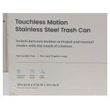 Motion Wastebasket with Liner - Brightroom™: Stainless Steel Touchless Kitchen Trash Can, 11.8 Gallon, Silver