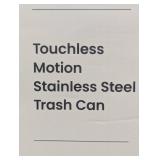 Motion Wastebasket with Liner - Brightroom™: Stainless Steel Touchless Kitchen Trash Can, 11.8 Gallon, Silver