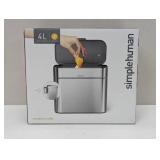 simplehuman 4L Compost Caddy Bin with Magnetic Docking Steel