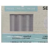 Costco 4 Piece Bath Set - Curtain/Liner/Rug/Hooks - Amazing