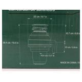 American Standard Model Asd1250-1 1/4 Hp Premium Disposal W/ Power Cord