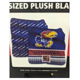 Logo Brands Kansas Jayhawks 50x60 Raschel Throw