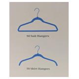 100pk Combo Pack Suit/Shirt Flocked Hangers - Brightroom™