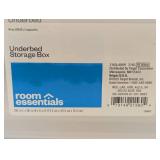 Set of 2 41qt Clear Under Bed Storage Box White - Room Essentials™: Portable, Lidded, Stackable