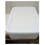 Set of 2 41qt Clear Under Bed Storage Box White - Room Essentials™: Portable, Lidded, Stackable