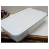 Set of 2 41qt Clear Under Bed Storage Box White - Room Essentials™: Portable, Lidded, Stackable