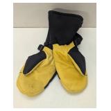 Saranac Gauntlet Premium Deerskin Ski Mittens - Medium
