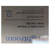 All Purpose 2 Drawer Storage Clear - Brightroom™: Acrylic Utility Bins, PETG, 1352 Volume, 8.8" H, 12.6" D, 12.2" W