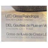 Evergreen LED Glass Raindrops, Gray Finish Set of 3