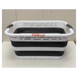Pop N’ Load Collapsible Laundry Basket - White/Gray