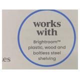 Undershelf Rail Storage Kit - Brightroom™: Steel Shelf Dividers, Black Utility Shelf Parts, 8-Piece Set