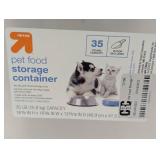 Pet Food Storage Tub with Built-in Scoop - 35 Lbs