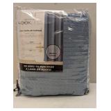 Hookless 3 in 1 Waffle Blue Shower Curtain & Snap On Liner