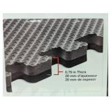 6-Pack Norsk 24 sq ft Interlocking Foam Floor Mat Reversible Black Gray