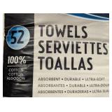 Unitex 100% Cotton Towel, White, 14 in x 17 in - 52 Towels