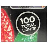 SYLVANIA Stay-Lit Platinum Strings Christmas Lights - LED C9 Multi Color Lights - (2 Strings of 50 Lights)