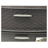 Sterilite 3 Drawer Wide Weave Tower Plastic, Espresso