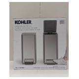 KOHLER 6 L / 1.6 G Silver Stainless Step Bath Trash Can - 2 Pack