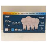 Feit Electric White 17.5W LED Bulb 1600 Lumens,1 Count (Pack of 4) - Changable