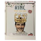 10 Piece King/Queen of the Day - 4 Queen & 6 King - Inflatable Crowns
