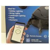 Feit Electric Triple Outlet Outdoor Smart Plugs, 2-Pack, WiFi, Controls Devices from Anywhere, Voice Control, Schedules, Timer, Compatible with Alexa and Google Home, Black