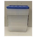 10 -Pack Iris Buckle Up Storage Box 12.9 Quart Clear