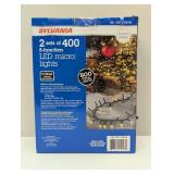 Sylvania 2 sets of 400 LED 8 function Micro Lights 28.8ft