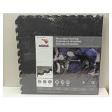 6-Pack Norsk 24 sq ft Interlocking Foam Floor Mat Reversible Black Gray