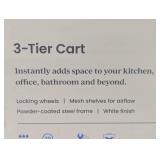 3 Tier Metal Utility Cart - Brightroom™ - White
