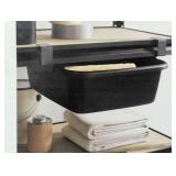 Undershelf Rail Storage Kit - Brightroom™: Steel Shelf Dividers, Black Utility Shelf Parts, 8-Piece Set