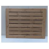 Bamboo Slatted Bath Mat - Non Skid Feet - 24" x 18"