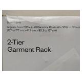 Adjustable Double Rod Garment Rack Black - Room Essentials™: Steel Frame, Fixed Hanging Rod