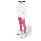2pc Champion CAR950 Girls Hoodie & Legging Set, White/Wow Pink Size 8