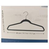 Premium Velvet Hangers 50 Pack, Black Felt Hangers Non Slip