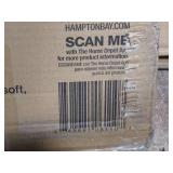 Hampton Bay 8 ft. Square Aluminum and Steel Cantilever Offset Outdoor Patio Umbrella in Chili Red