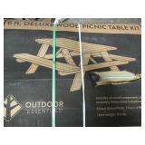 Heavy Duty Homestead 72 in. Outdoor Wood Picnic Table