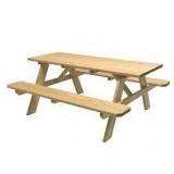 Heavy Duty Homestead 72 in. Outdoor Wood Picnic Table