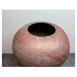 Vintage Large Hammered Brass Vase