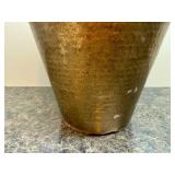 Vintage Large Hammered Brass Vase