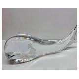 Vintage Kosta Boda "Jonah and the Whale" Glass Art Sculpture