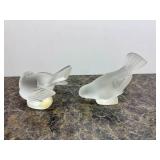 LALIQUE Crystal Frosted Bird Figurines (Lot 1)
