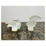 LALIQUE Crystal Frosted Bird Figurines (Lot 1)