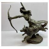 "The Hunter" by Jim Ponter Fine Pewter Sculpture